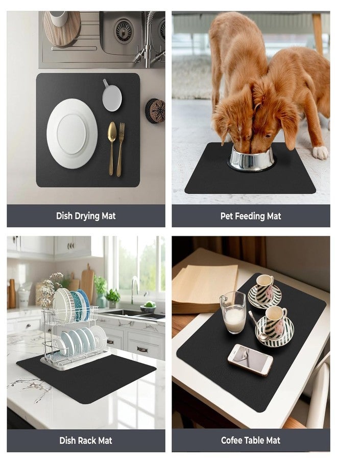 Desi BAE Large Dish Drying Kitchen Mat (60*40) | Large Water Absorbent Vessel Drying Rack Mat | Quick Dry Water Absorbent Mat for Washed Utensil | Kitchen Sink mat Non-Slip Rubber Backed - Image 3